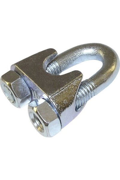 DRESSELHAUS Cleme de cablu din oțel de 5mm, zincate, 50 bucăți