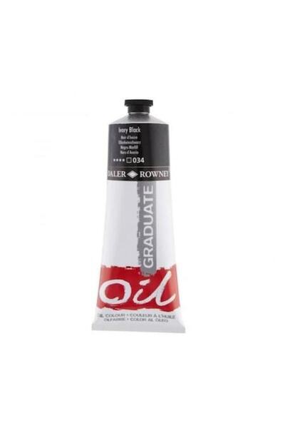 Daler Rowney Graduate Oil Paint - Ivory Black - 200 ml