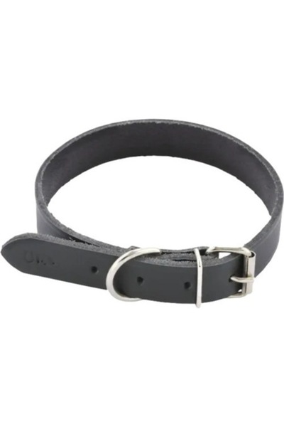 Dogtech Leather Collar 4x75 Cm Black