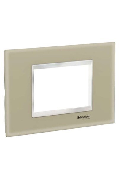 SCHNEIDER Cadru Easy Styl cu 3 module, sticlă maro deschis