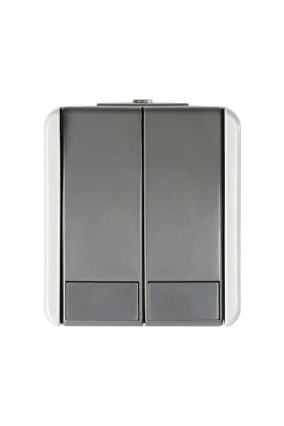 TEM Buton de retur Fontana IP44, Montaj aplicat, Gri