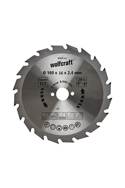 Wolfcraft Pânză de ferăstrău circular Ø160x2.4x20 mm 20 dinți