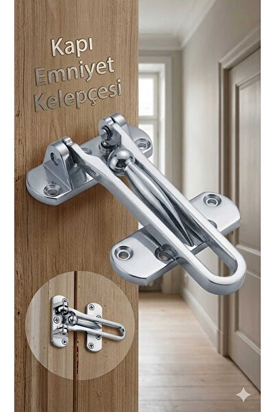 ÇEÇEN HOME (1 Piece) Silver Gradual Safety Clamp, Safety Lock, Entry-Exterior...