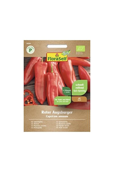 FloraSelf Semințe bio de ardei roșu Augsburg, 150 g