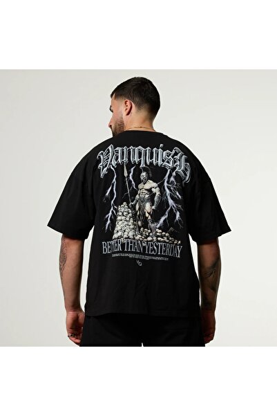 vanquish Όλυμπος Μαύρο Άρης Υπερμεγέθες Φαρδύ T-Shirt