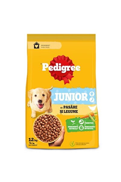 Pedigree Dry Dog Food for Puppies with Chicken and Vegetables, 12 Kg
