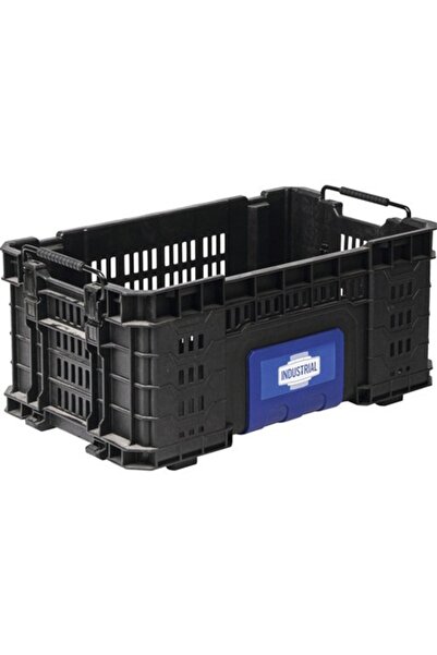 Wibo Industrial Perforated Plastic Box 564x320x250 Mm Black, With Handles