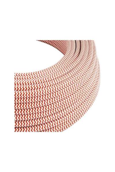 Clasic Creative-cables Myym (H03vv-f) 2x0,75 mm² Cablu cu înveliș textil Roșu...