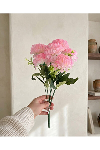 YASİMA Artificial 7-Branch Boxwood Arrangement with Pink Hydrangea Home Decor...