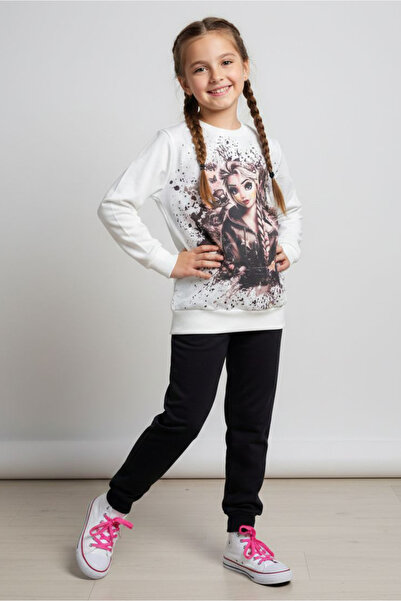 TOFİSA Κοριτσίστικο σετ πιτζάμες με μαύρο σχέδιο - 28165-ΜΑΥΡΟ