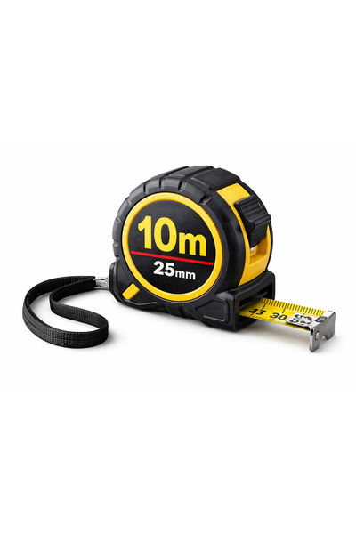 sipahioglugroup Şerit Metre 10 Metre x 25 mm Kilitlemeli Çelik Şerit Ölçü Met...