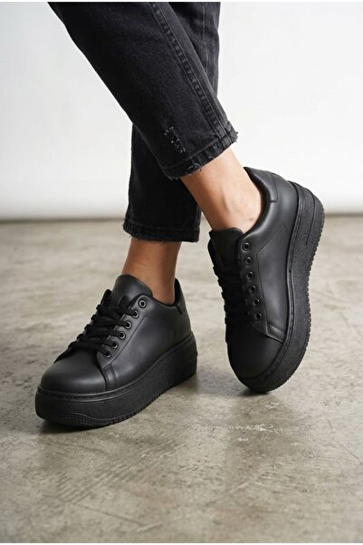 Sentyrax Γυναικεία αθλητικά παπούτσια με κορδόνια σε μαύρο-άσπρο χρώμα, με χο...