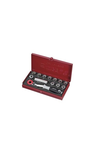 WGB 1/2" Socket Wrench Set with Ring Key Driver, 13 Pieces