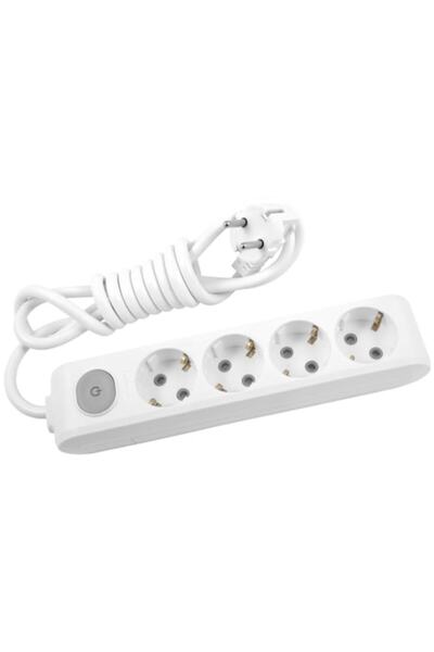 PANASONIC X-tendia Power Strip, 4 Outlets, 3m, Switch, White