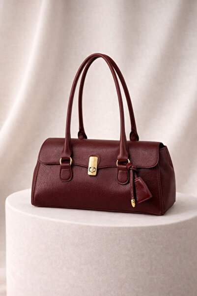 Miernebag Baguette-Shaped Special Lock Pendant Detailed Elise Women's Shoulde...