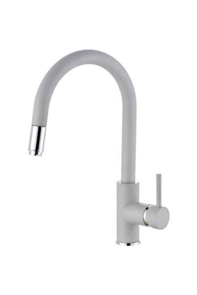 Alveus Baterie Delos, cap extractibil, duș, cartuș ceramic, beton gri