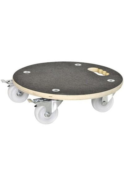 Wagner Plant Pot Support with Wheels, Birch, System, Ø 30 Cm, Black, Load Cap...