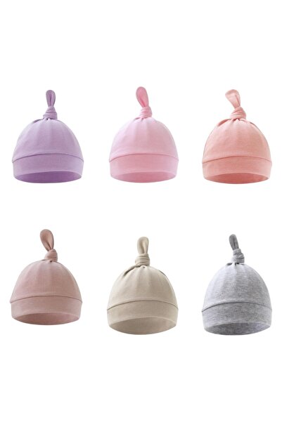 Bambimici - Tiny Tops Baby Beanies - Set of 6 - Multicolor - 0M to 6M