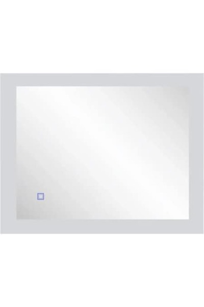 cordia Bathroom Mirror with LED Square Line 65x60 Cm Black Frame Touch Sensor...