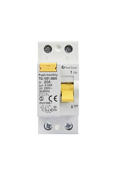 OEM Întrerupător automat cu protecție diferențială Total Green RCBO 1P+N 20A ...