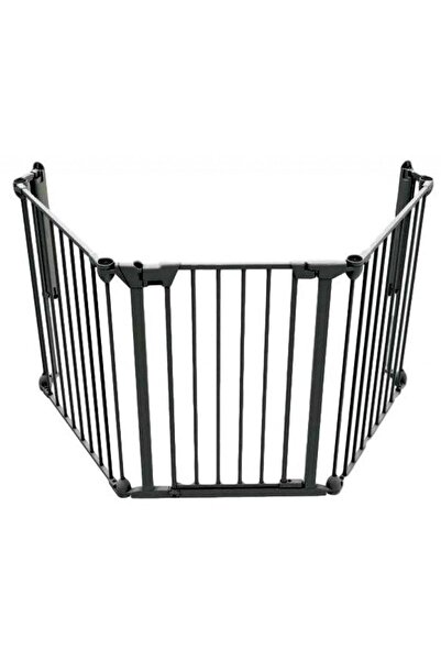 Evelise Αρθρωτό πάρκο ασφαλείας με 3 πάνελ, μαύρο μεταλλικό, Noma N93491