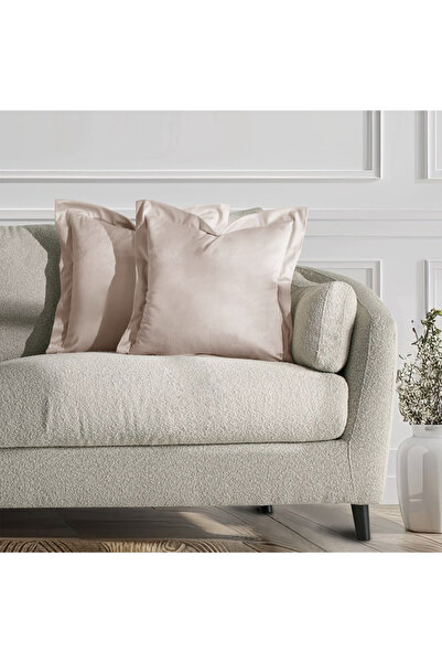 Amelia Home Set 2 huse perne decorative din catifea cu tiv, Velvet, 220 g/m2,...