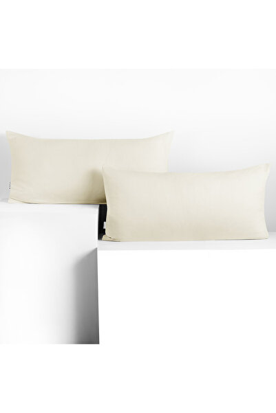 Deco King Set 2 huse perne decorative din bumbac cu fermoar, Amber, 135 g/m2,...