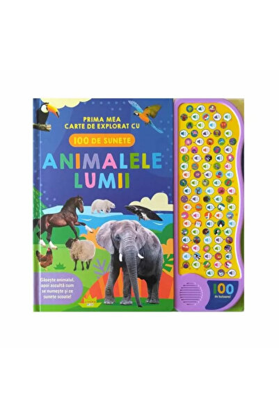 Litera ANIMALS OF THE WORLD. My first explore book with 100 sounds
