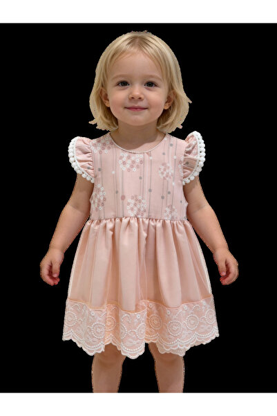 The-kid.co ROSIE CASUAL DRESS - PEACH