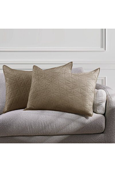 Amelia Home Set 2 huse perne decorative din catifea matlasate, Laila, 180-190...