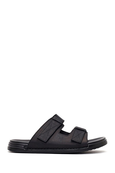 Derimod شبشب رجالي من جلد النوبوك باللون الأسود 26SFD6258V3