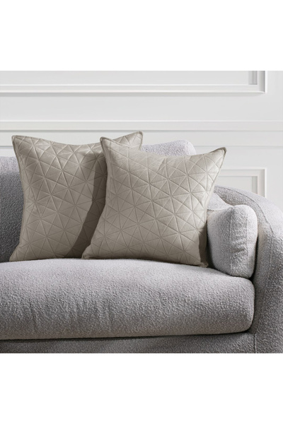 Amelia Home Set 2 huse perne decorative din catifea matlasate, Laila, 180-190...