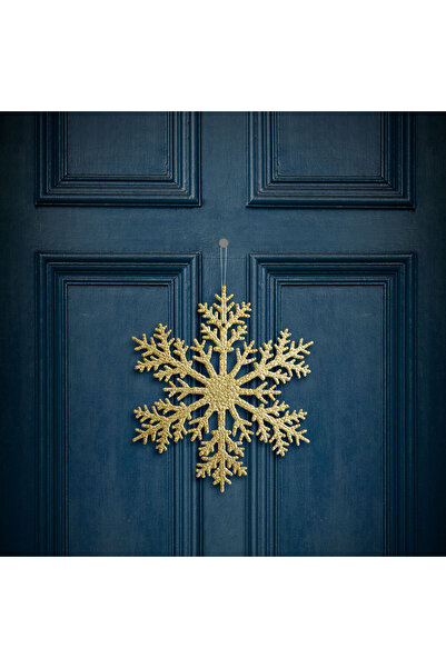 OEM Christmas decoration – snowflake – Glittering gold – hanging – 31 cm