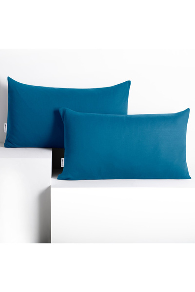 Deco King Set 2 huse perne decorative din bumbac cu fermoar, Amber, 135 g/m2,...