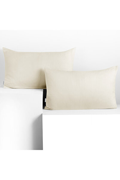 Deco King Set 2 huse perne decorative din bumbac cu fermoar, Amber, 135 g/m2,...