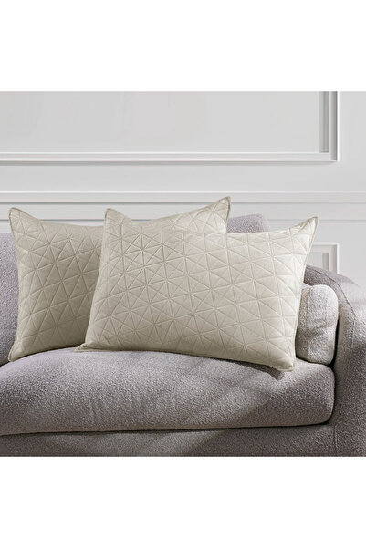 Amelia Home Set 2 huse perne decorative din catifea matlasate, Laila, 180-190...