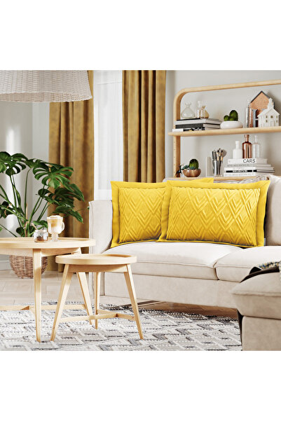 Amelia Home Set 2 huse perne decorative usor matlasate din microfibra, Opheli...