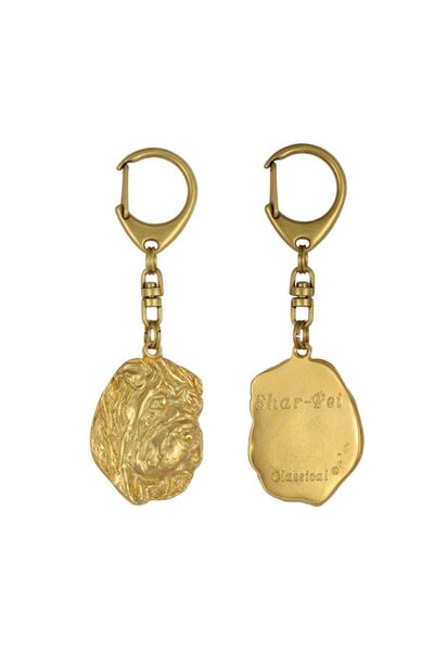 Art - Dog Shar-Pei - Breloc aurit cu câine, decorațiune pentru geantă, acceso...