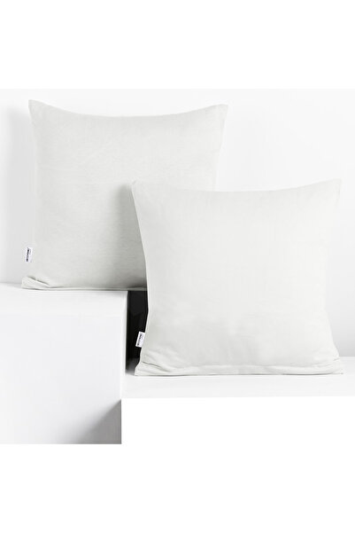 Deco King Set of 2 decorative cotton pillowcases with zipper, Amber, 135 g/m2...