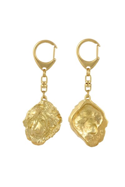 Art - Dog Mastiff Tibetan, Do khyi - Breloc aurit cu câine, decorațiune pentr...