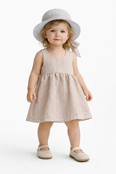 Chicsy Baby Sweet Baby Girl Style Glittery Dress with Hat and Bow Detail, Sum...