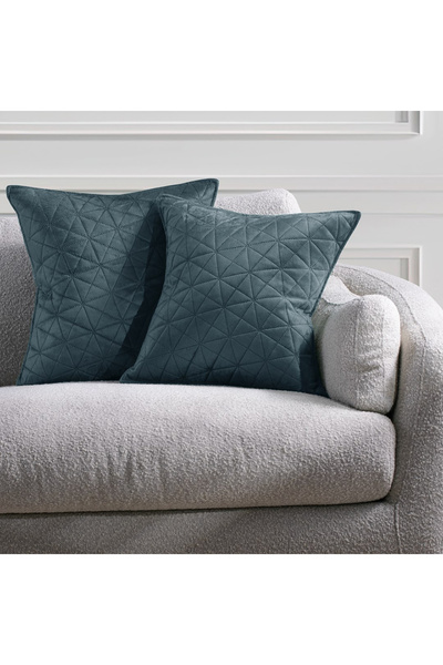 Amelia Home Set 2 huse perne decorative din catifea matlasate, Laila, 180-190...