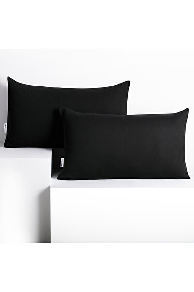 Deco King Set 2 huse perne decorative din bumbac cu fermoar, Amber, 135 g/m2,...