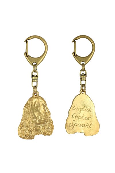 Art - Dog Cocker Spaniel Englezesc I - Breloc aurit cu câine, decorațiune pen...