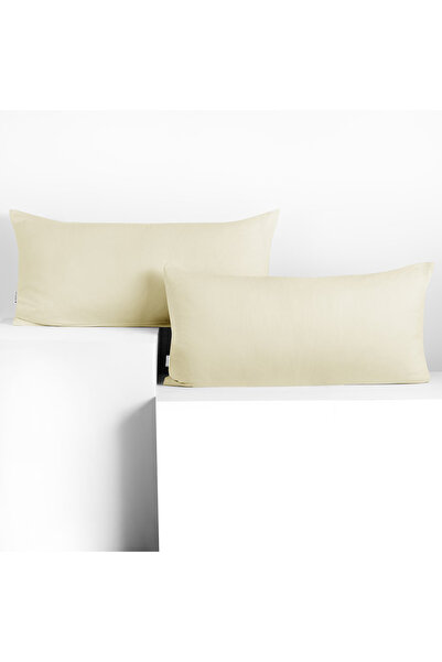 Deco King Set 2 huse perne decorative din bumbac cu fermoar, Amber, 135 g/m2,...