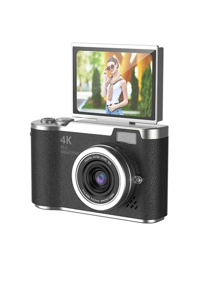 Vothoon 4K Dijital Retro Video Kamera 48MP 18X Zoom Flaşlı (32GB) Kart Dijita...
