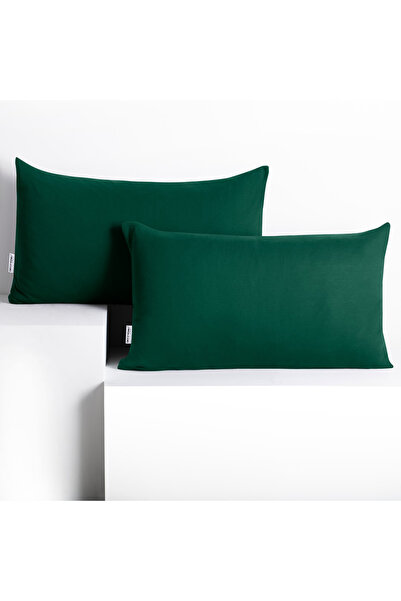 Deco King Set 2 huse perne decorative din bumbac cu fermoar, Amber, 135 g/m2,...