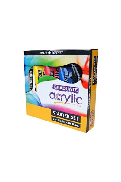 Daler Rowney Set de 5 culori acrilice de 120ml Graduate