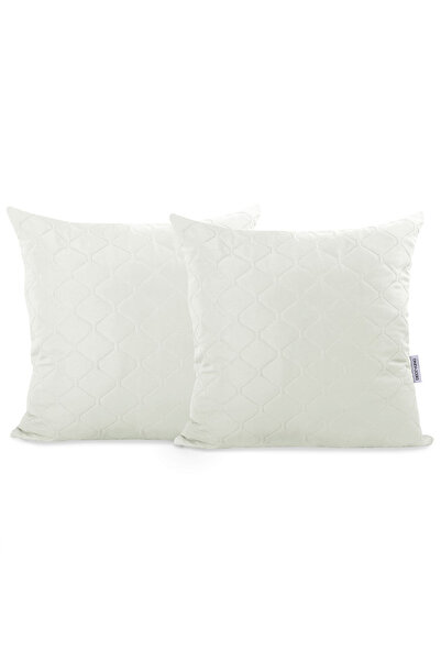 Deco King Set 2 huse perne decorative matlasate, Axel, 70 g/m2, 40 x 40cm, Alb