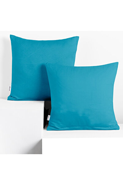 Deco King Set 2 huse perne decorative din bumbac cu fermoar, Amber, 135 g/m2,...